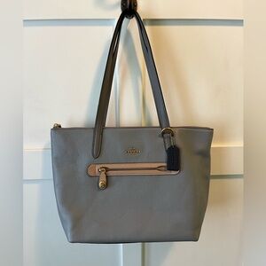 Coach gray pebbled leather handbag, NWOT!